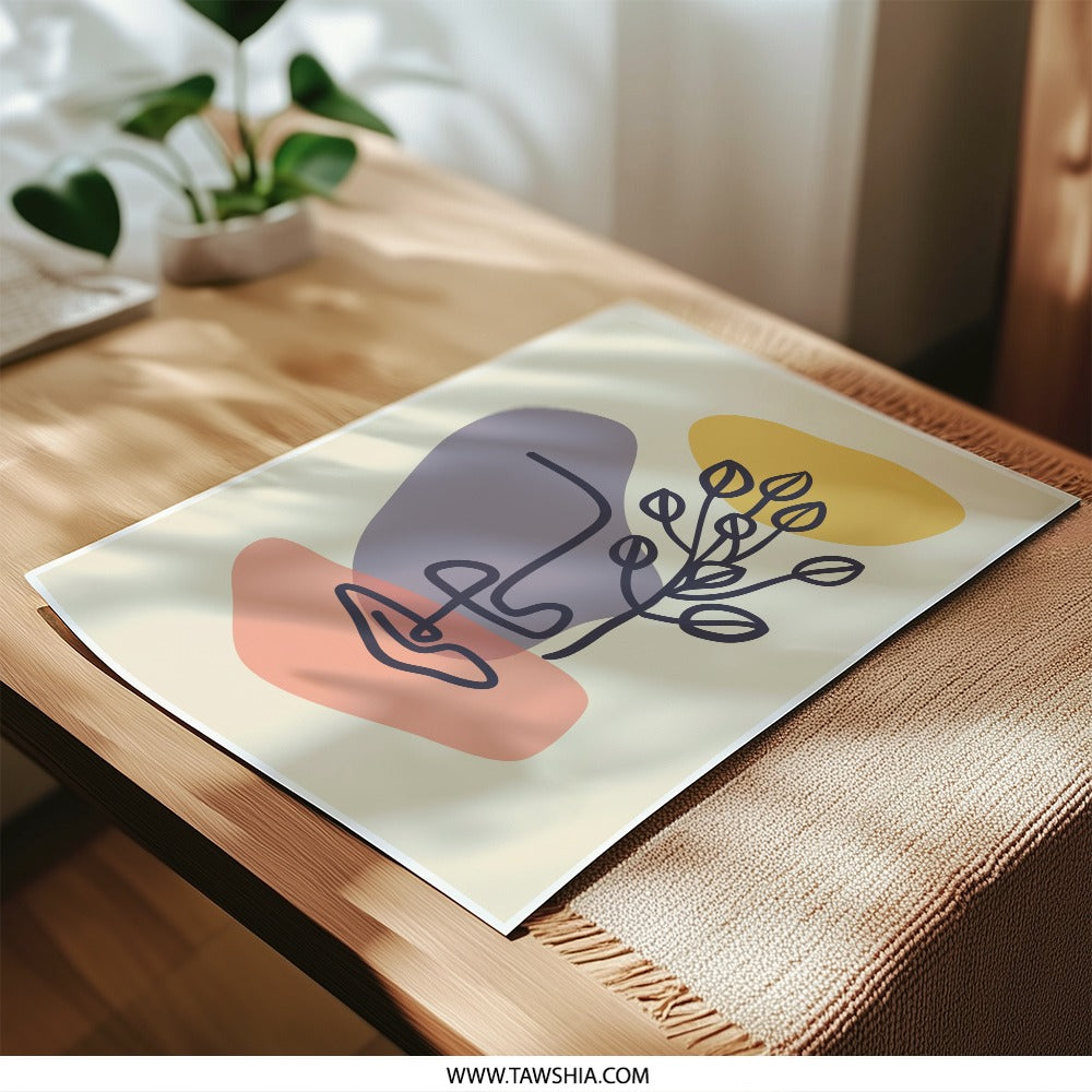 Abstract Face Photographic Print, Minimalist Art Print, Line Art Wall Decor, Boho Aesthetic Print, Modern Art, Unique Art Print - Tawshia