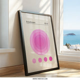 Bauhaus 1919 Wall Art, Minimalist Pink Print, Mid Century Modern Art, Abstract Geometric Poster, Home Decor - Tawshia