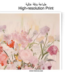 Floral Photographic Print, Pink Flower Bouquet, Vase Still Life Art, Modern Home Decor, Wall Art Print, Botanical Fine Art Photo Print - Tawshia