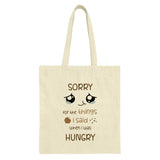 Sorry I Was Hungry Tote Bag, Kawaii Foodie Humor, Cute Grocery Bag, Novelty Gift, Snack Lover, Reusable Shopping Bag - Tawshia