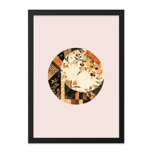 Floral Wall Art, Geometric Print, Modern Home Decor, Botanical Artwork, Abstract Circle, Unique Gift Idea, Stylish Wall Decor - Tawshia