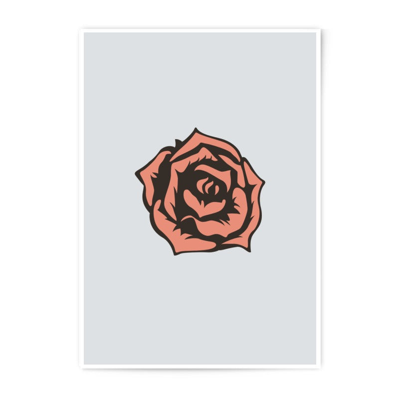 Rose Photographic Print, Floral Art, Botanical Print, Modern Wall Art, Home Decor, Minimalist Design, Flower Art, Aesthetic Print, Gift Idea - Tawshia