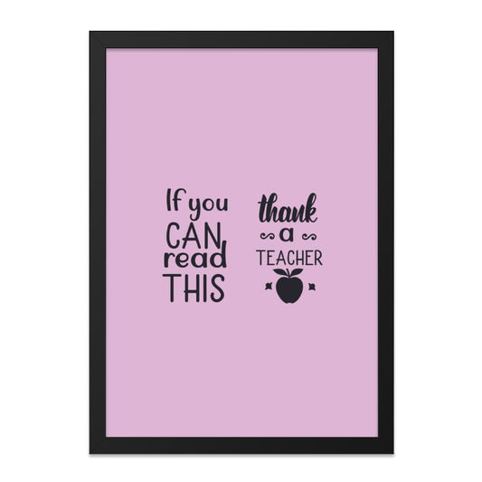 Teacher Appreciation Wall Art, Thank a Teacher Print, Teacher Gift Idea, Reading Quote Decor, Classroom Decoration, Education Wall Decor - Tawshia