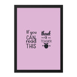 Teacher Appreciation Wall Art, Thank a Teacher Print, Teacher Gift Idea, Reading Quote Decor, Classroom Decoration, Education Wall Decor - Tawshia