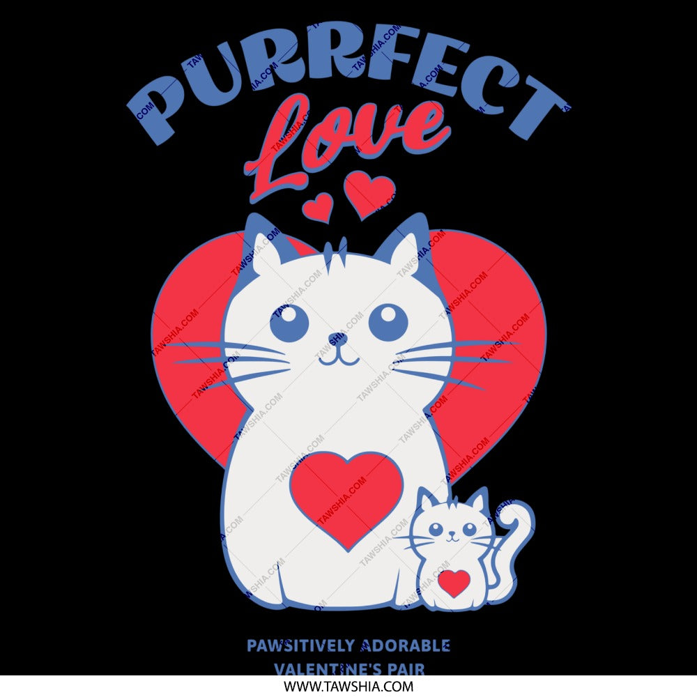 Purrfect Love Valentine's Pair Adorable Product