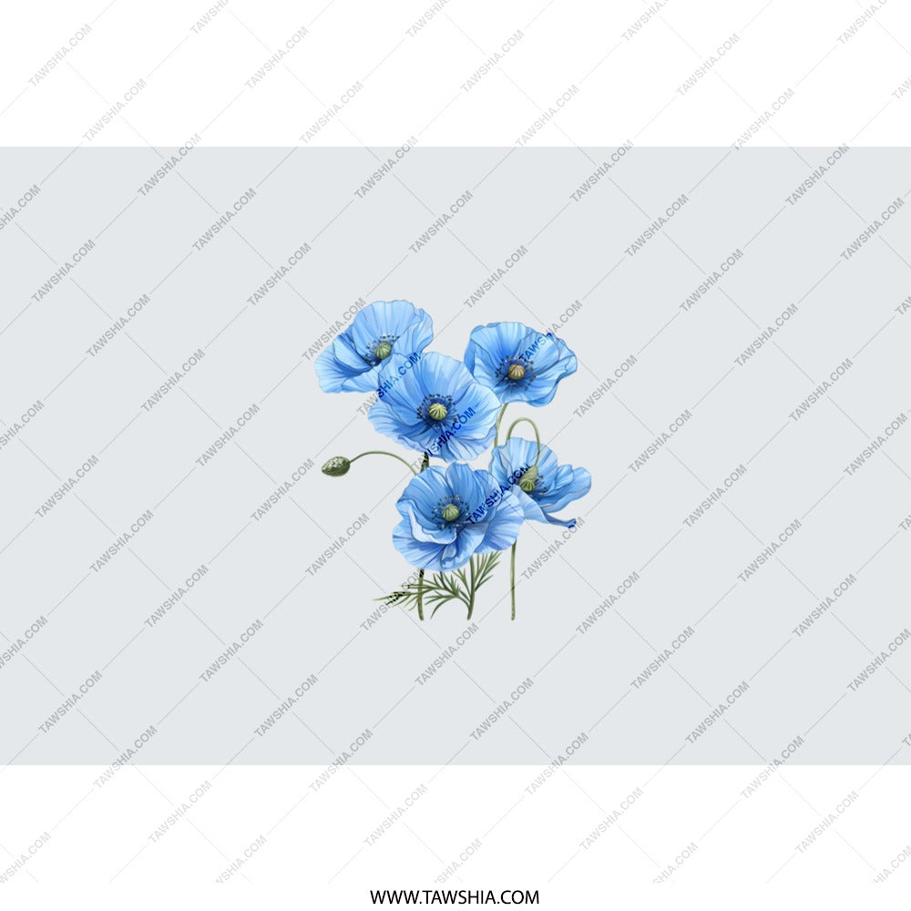 Blue Poppy Tumbler, Floral Tumbler, Flower Lover Gift, Spring Tumbler, Gift For Her, Unique Tumbler, Botanical Tumbler, Trending Tumbler - Tawshia