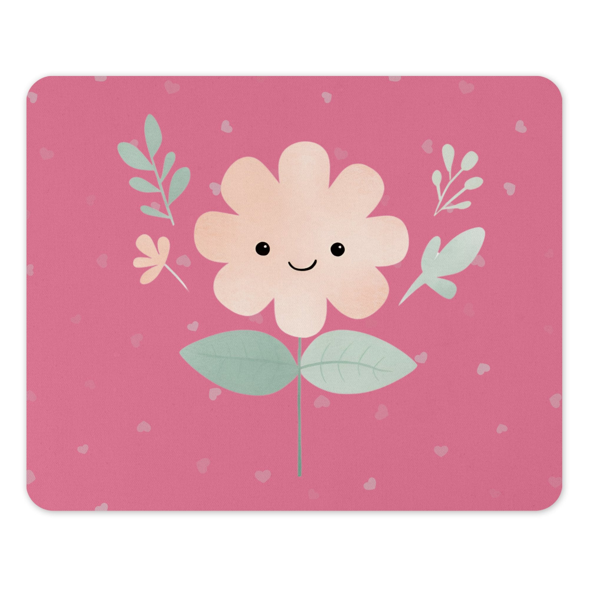 Adorable Smiling Flower on Pink Background product type