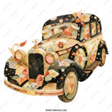 Vintage Car Mug, Classic Auto, Antique Vehicle, Flower Power, Retro Automotive, Art Deco, Gift for Car Lovers, Coffee Mug, Tea Mug - Tawshia