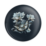 Lotus Flower Pinback Button, Floral Badge, Botanical Button, Elegant Flower Button, Aesthetic Pin Button, Gift Idea - Tawshia