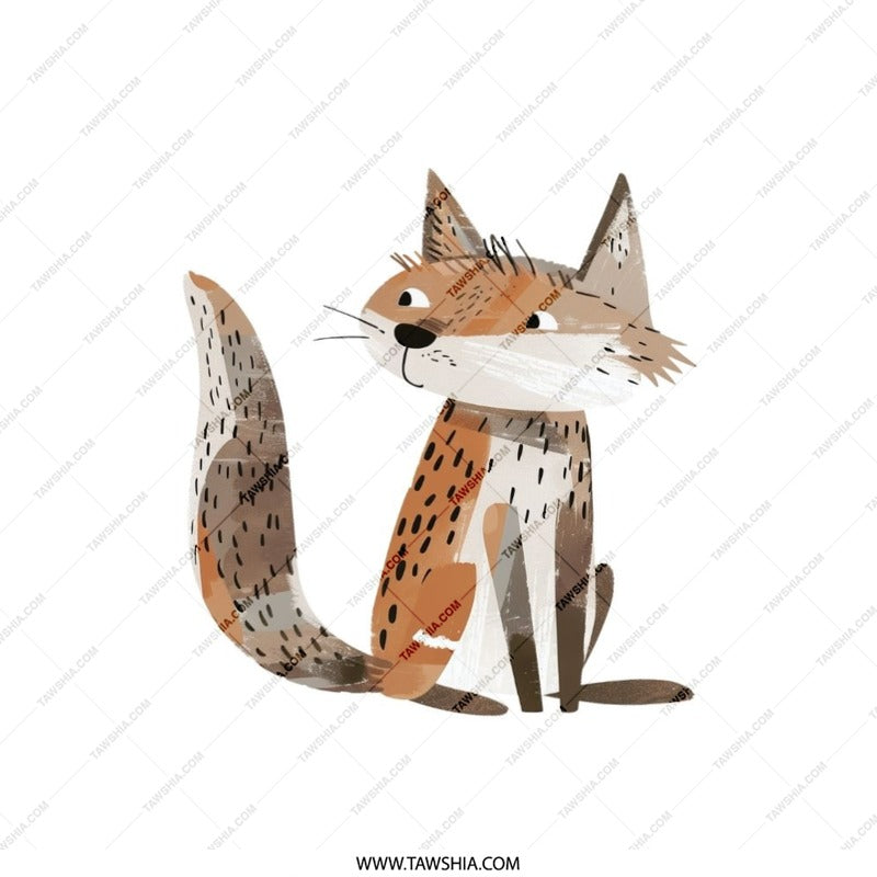 Cute Fox Pillow, Whimsical Animal Art Pillow, Nursery Decor Pillow, Kids Room Accent Pillow, Decorative Throw Pillow, Cozy Living Room - Tawshia