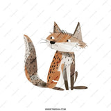 Cute Fox Pillow, Whimsical Animal Art Pillow, Nursery Decor Pillow, Kids Room Accent Pillow, Decorative Throw Pillow, Cozy Living Room - Tawshia