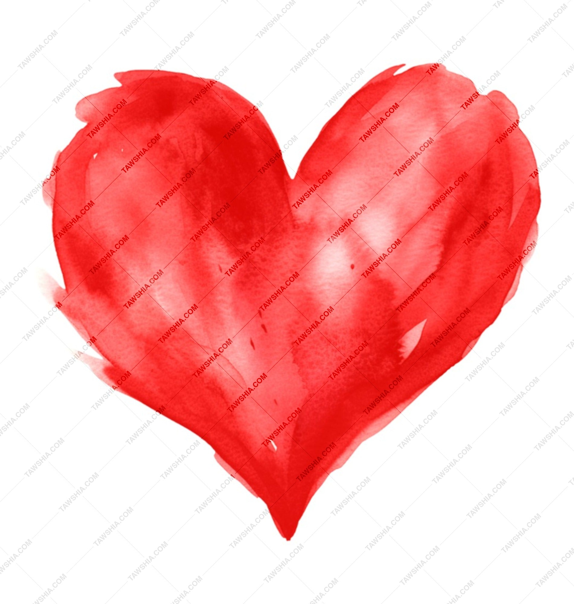 Red Heart Mug, Watercolor Heart Design, Valentine's Day Gift, Romantic Coffee Mug, Love Heart Mug, Heart Mug Gift - Tawshia