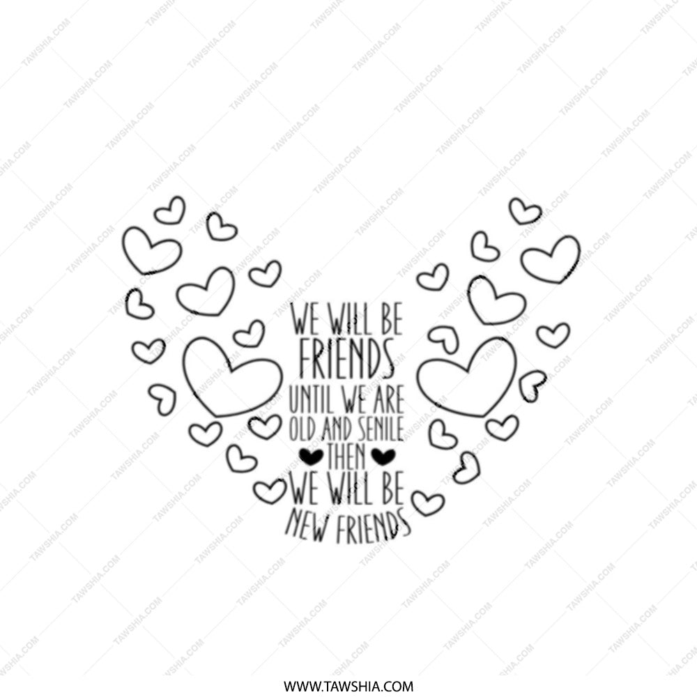 Friendship Heart Tote Bag, Best Friend Gift, Friends Forever Shopping Bag, Sentimental Present, Tote Bag for Her, We Will Be Friends - Tawshia