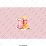 Cake Design Tumbler, Watercolor Cake, Orange Slices, Pink Tumbler, Unique Drinkware, Birthday Gift Idea, Dessert Lover Gift, Party Tumbler - Tawshia