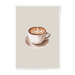 Latte Art Photographic Prints, Coffee Cup Wall Art, Cafe Decor, Kitchen Art, Modern Prints, Coffee Lover Gift, Minimalist Prints, Drink Art - Tawshia
