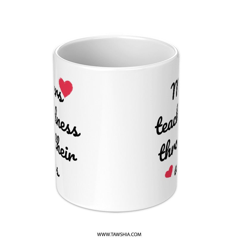 Mothers Teach Kindness Mug, Gift for Mom, Mother's Day Present, Motivational Mug, Heart Design, Coffee Cup, Tea Mug, Mom Appreciation Gift - Tawshia