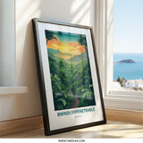 Bwindi Impenetrable Forest Wall Art, Jungle Landscape Print, Nature Scenery Poster, Lush Greenery Home Decor, Sunset Forest View Artwork - Tawshia