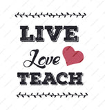 Live Love Teach Mug, Teacher Appreciation Gift, Educator Coffee Cup, Inspirational Quote Mug, Teaching Gift, Teacher Mug, Gift for Teacher - Tawshia
