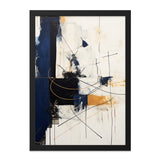 Abstract Wall Art, Modern Art Print, Contemporary Home Decor, Blue Gold Black Art, Large Wall Decor, Geometric Art, Framed Wall Art - Tawshia