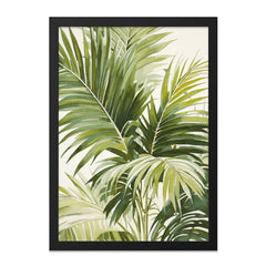 Tropical Palm Leaves Wall Art, Botanical Print, Greenery Art, Nature Wall Decor, Modern Home Decor, Framed Art Print, Tropical Art - Tawshia