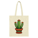 Cactus Plant Tote Bag, Cute Cactus Lover Gift, Botanical Tote, Desert Plant Art Bag, Unique Illustrated Shopping Bag, Trendy Novelty Tote - Tawshia