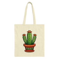 Cactus Plant Tote Bag, Cute Cactus Lover Gift, Botanical Tote, Desert Plant Art Bag, Unique Illustrated Shopping Bag, Trendy Novelty Tote - Tawshia