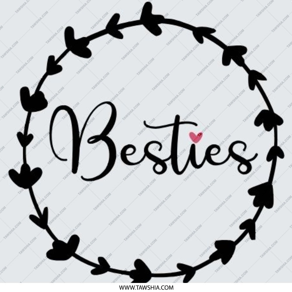 Besties Pinback Button, Friendship Gift Button, Best Friend Badge, BFF Button, Cute Gift, Trendy Pin Button, Friendship Day Gift - Tawshia