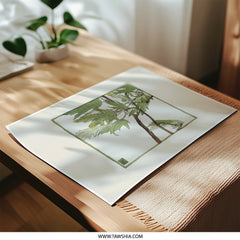 Maple Leaves Photographic Print, Botanical Art, Nature Wall Decor, Green Leaves Illustration, Tree Branch Artwork, Home Decor - Tawshia