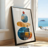 Abstract Shapes Wall Art, Modern Geometric Print, Minimalist Art Decor, Scandinavian Style, Living Room Art, Home Decor Wall Art - Tawshia