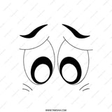 Sad Eyes Pillow, Cartoon Face Throw Pillow, Emoticon Cushion, Cute Decor, Expressive Moods Home Decor, Bedroom Accents, Unique Gift Idea - Tawshia