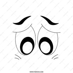 Sad Eyes Pillow, Cartoon Face Throw Pillow, Emoticon Cushion, Cute Decor, Expressive Moods Home Decor, Bedroom Accents, Unique Gift Idea - Tawshia