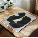 Abstract Art Photographic Print, Modern Wall Decor, Minimalist Art Print, Black and Beige Artwork, Simple Shapes Print, Home Decor - Tawshia