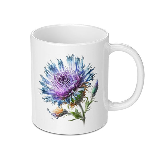 Cornflower Mug, Floral Mug, Flower Lover Gift, Blue and Purple Flower Mug, Gift for Her, Botanical Gift, Tea Mug, Coffee Mug - Tawshia