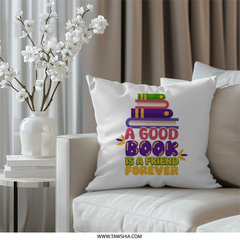 Book Lover Pillow, A Good Book, Bookish Decor, Reading Nook Pillow, Gift for Bookworm, Library Decor Pillow, Cozy Home Pillow - Tawshia