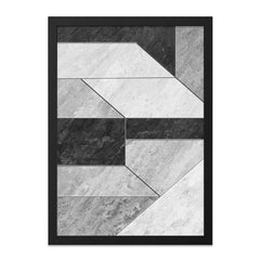 Geometric Wall Art, Abstract Shapes Print, Modern Art Decor, Minimalist Design, Black and White Wall Hanging, Home Decor Gift Idea - Tawshia