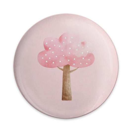 Pink Tree Pinback Button, Watercolor Tree Button, Cute Tree Badge, Floral Button, Gift For Her, Nature Lover, Trendy Pin - Tawshia