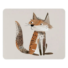 Cute Fox Mouse Pad, Animal Illustration Mousepad, Cartoon Fox Desk Accessory, Unique Gift for Her, Office Decor, Animal Lover Gift - Tawshia