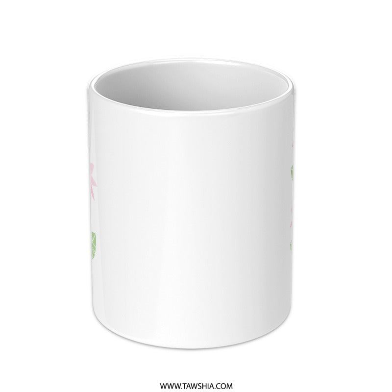 Pink Flowers Mug, Floral Mug, Cute Mug, Spring Decor Mug, Gift For Her Mug, Flower Lover Mug, Coffee Mug, Tea Mug, Unique Mug - Tawshia