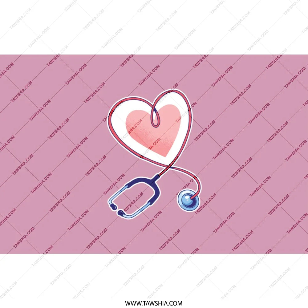 Heart Design with Stethoscope Medical Themed product type
