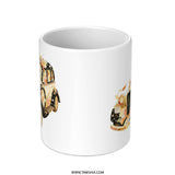 Vintage Car Mug, Classic Auto, Antique Vehicle, Flower Power, Retro Automotive, Art Deco, Gift for Car Lovers, Coffee Mug, Tea Mug - Tawshia