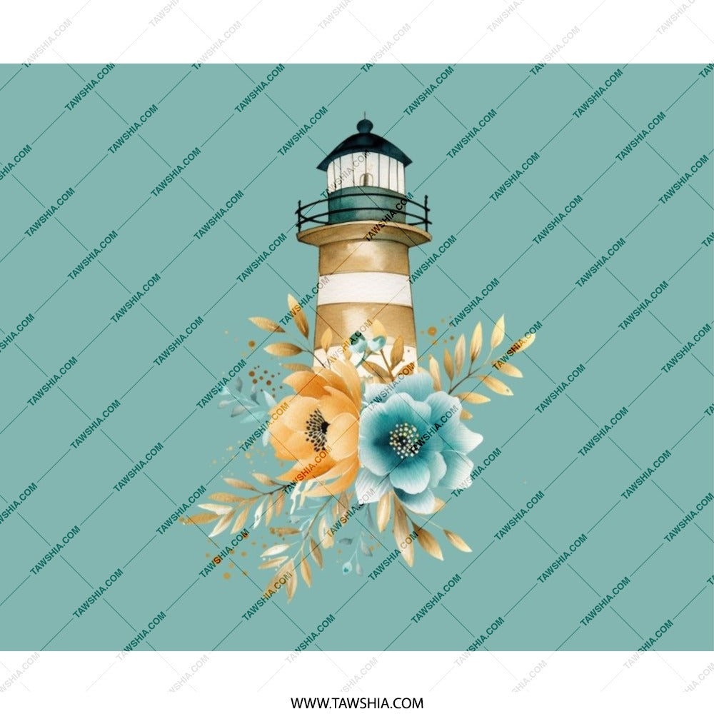 Lighthouse Mouse Pad, Coastal Decor, Beach Home Office Gift, Nautical Mousepad, Floral Mouse Pad, Unique Computer Accessory - Tawshia