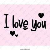 I Love You Mouse Pad, Cute Hearts Mousepad, Pink Desk Accessory, Valentine's Day Gift, Sweet Desk Decor, Office Gift, Heart Mouse Mat - Tawshia