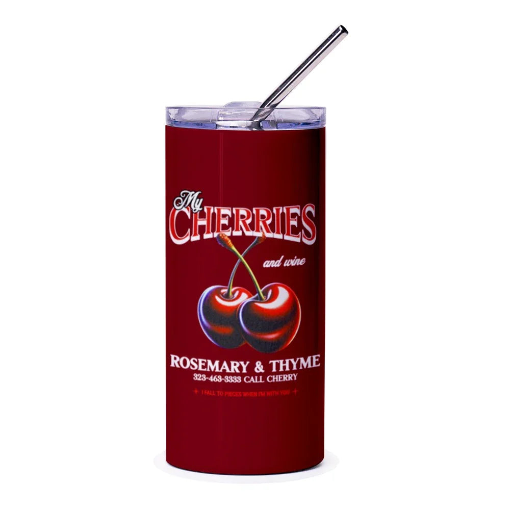 Cherry Design Insulated Travel Tumbler Product