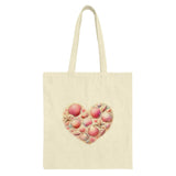 Heart Shaped Seashell Design on Tote Bag product type