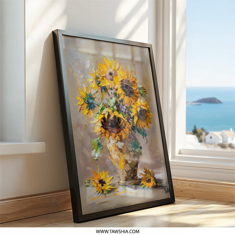 Sunflower Bouquet Abstract Wall Art Decor product