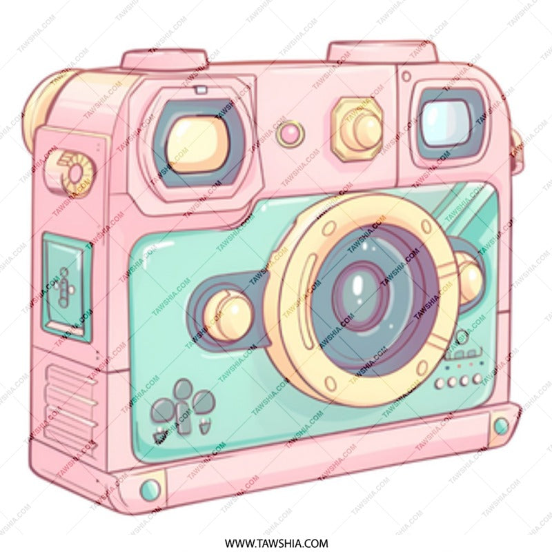 Cute Camera Mug, Kawaii Style Photo Mug, Pastel Aesthetic Mug, Photography Lover Gift, Trendy Mug, Unique Mug Gift, Coffee Cup, Tea Cup - Tawshia