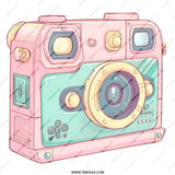 Cute Camera Mug, Kawaii Style Photo Mug, Pastel Aesthetic Mug, Photography Lover Gift, Trendy Mug, Unique Mug Gift, Coffee Cup, Tea Cup - Tawshia