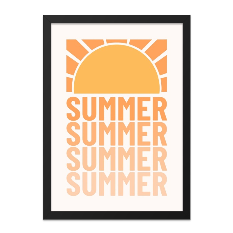 Summer Vibes Wall Art, Retro Summer Print, Sunshine Poster, Summer Typography Decor, Summer Aesthetic, Trendy Wall Decor, Seasonal Art - Tawshia