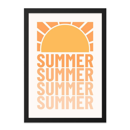 Summer Vibes Wall Art, Retro Summer Print, Sunshine Poster, Summer Typography Decor, Summer Aesthetic, Trendy Wall Decor, Seasonal Art - Tawshia