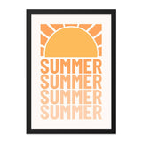 Summer Vibes Wall Art, Retro Summer Print, Sunshine Poster, Summer Typography Decor, Summer Aesthetic, Trendy Wall Decor, Seasonal Art - Tawshia